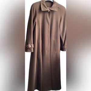 EUC Bretton’s Petites Cashmere wool full length camel coat